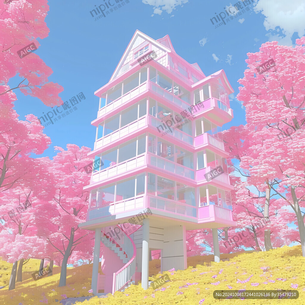 粉色治愈風景