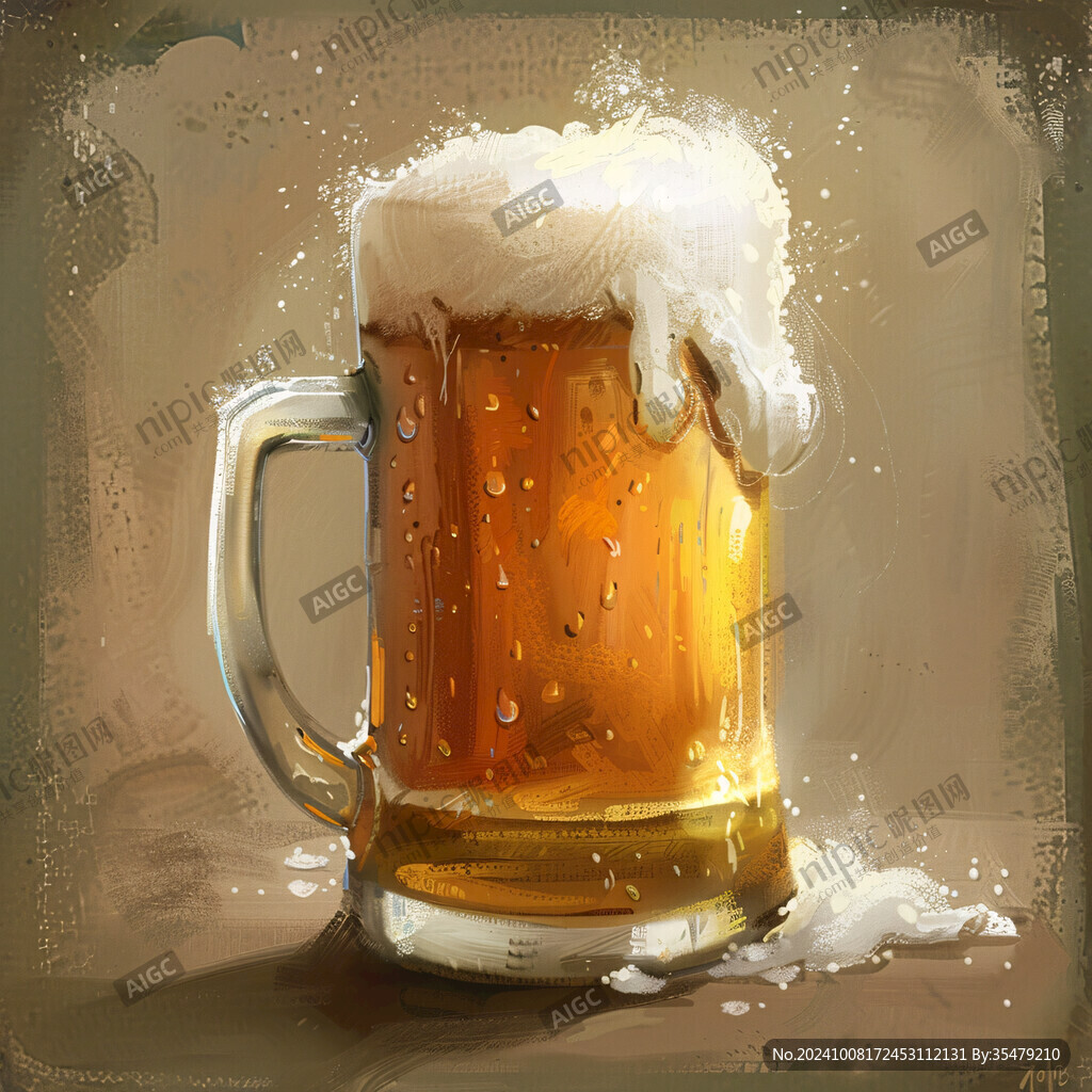 啤酒杯插畫