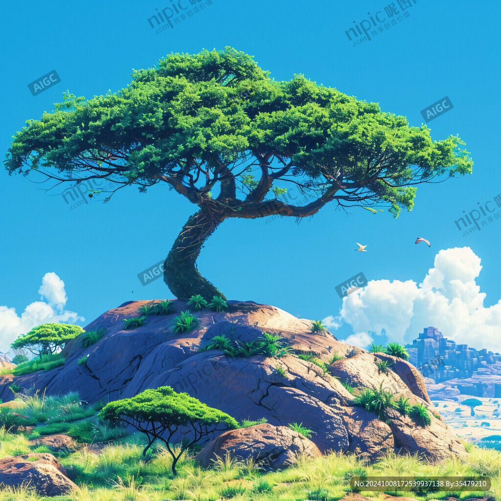 迎客松植被綠色樹木