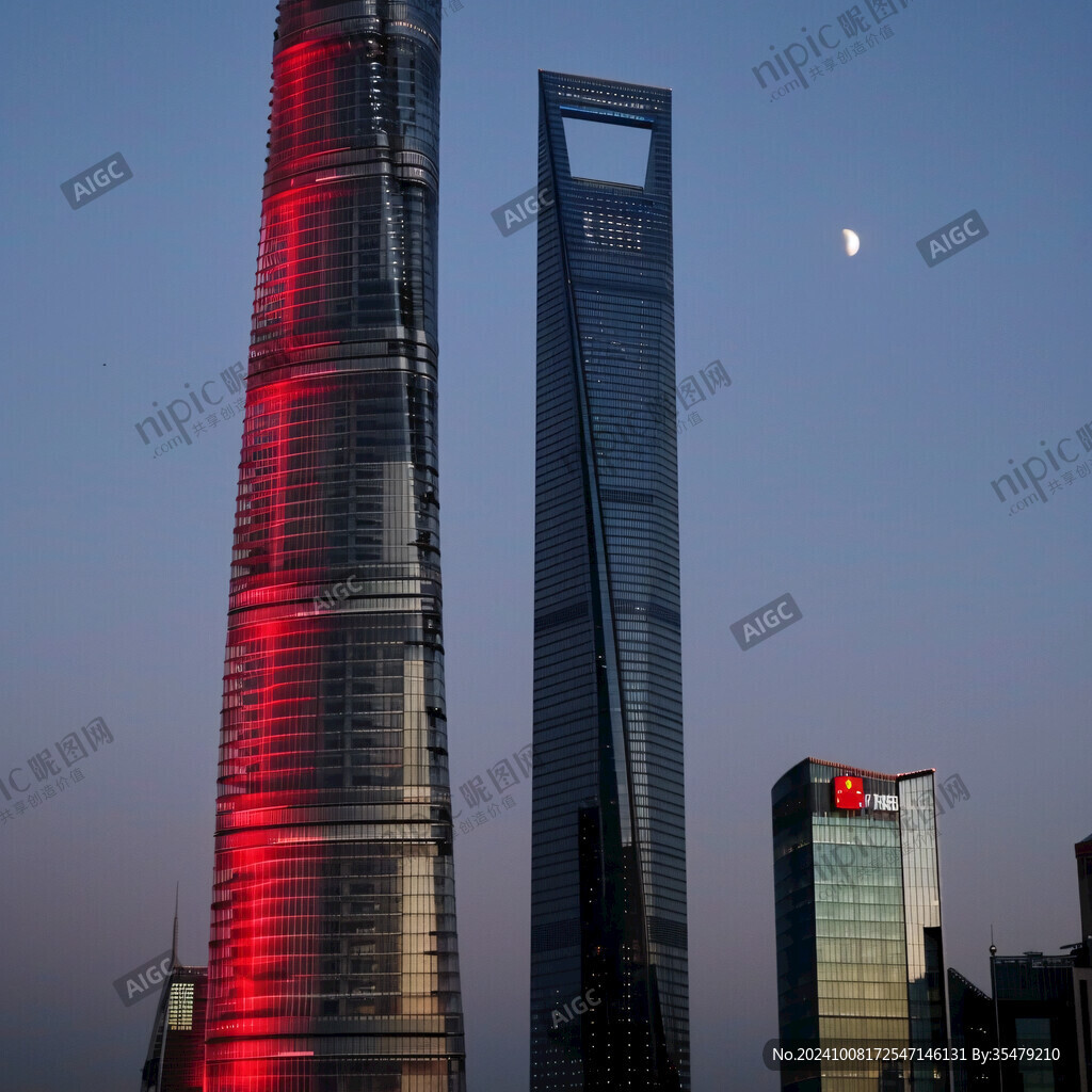 陸家嘴圓月夜景