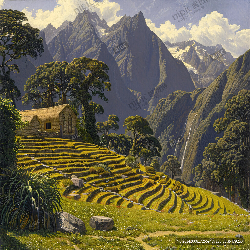 茶園風(fēng)景裝飾畫