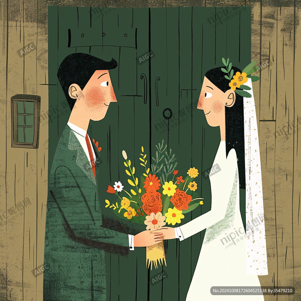 結婚照插畫