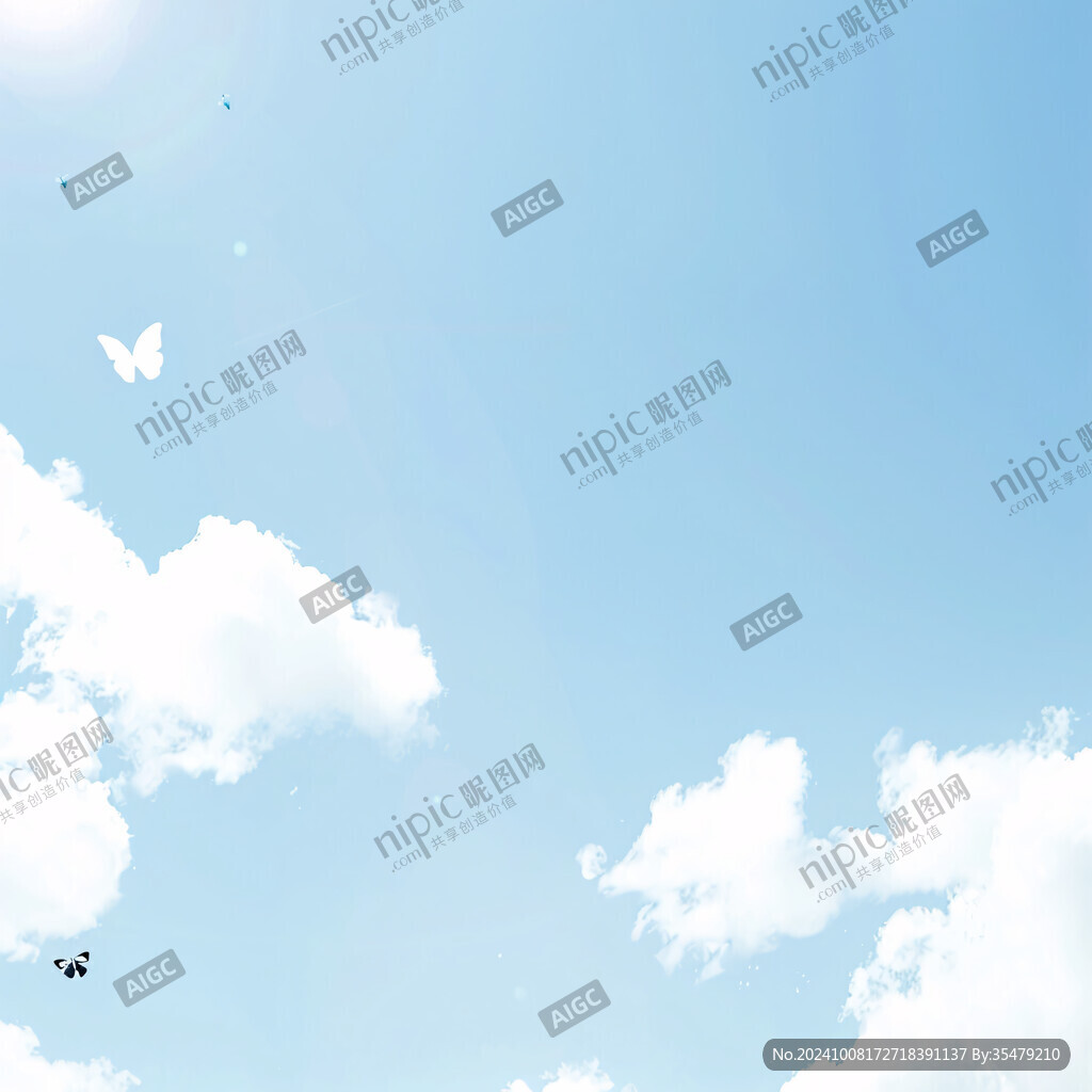 夏天涼爽天空藍
