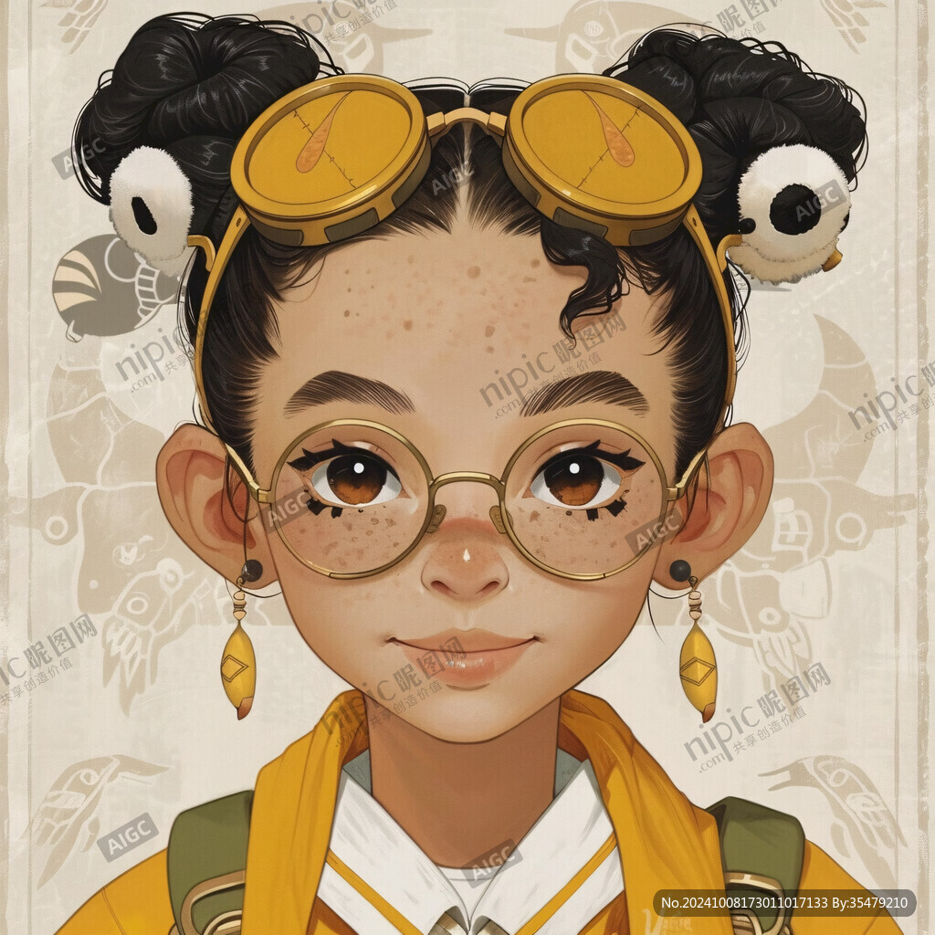 俏皮眼鏡少女