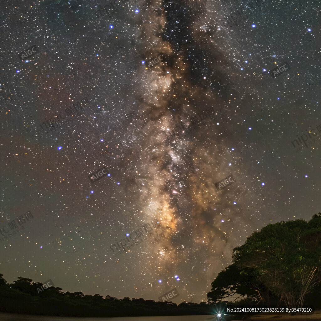 銀河星空下的靜謐之美
