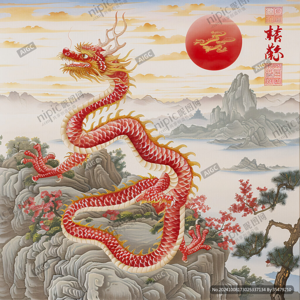 騰龍飛天 祥瑞滿盈
