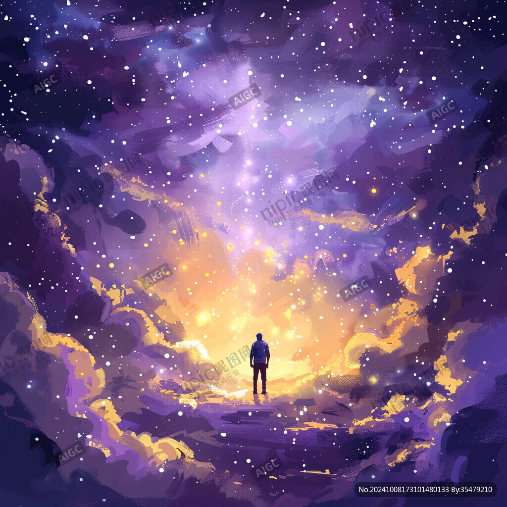 星空下的孤獨行者