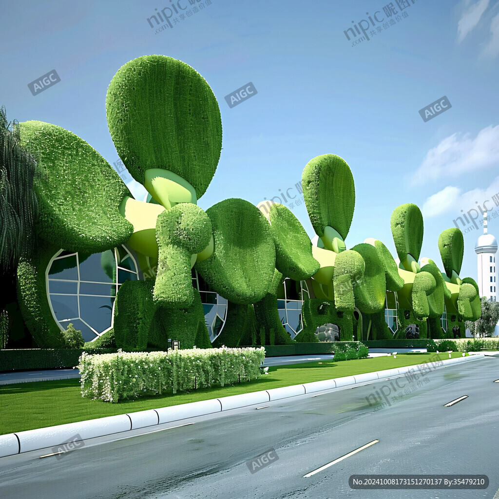 綠植建筑 夢幻未來