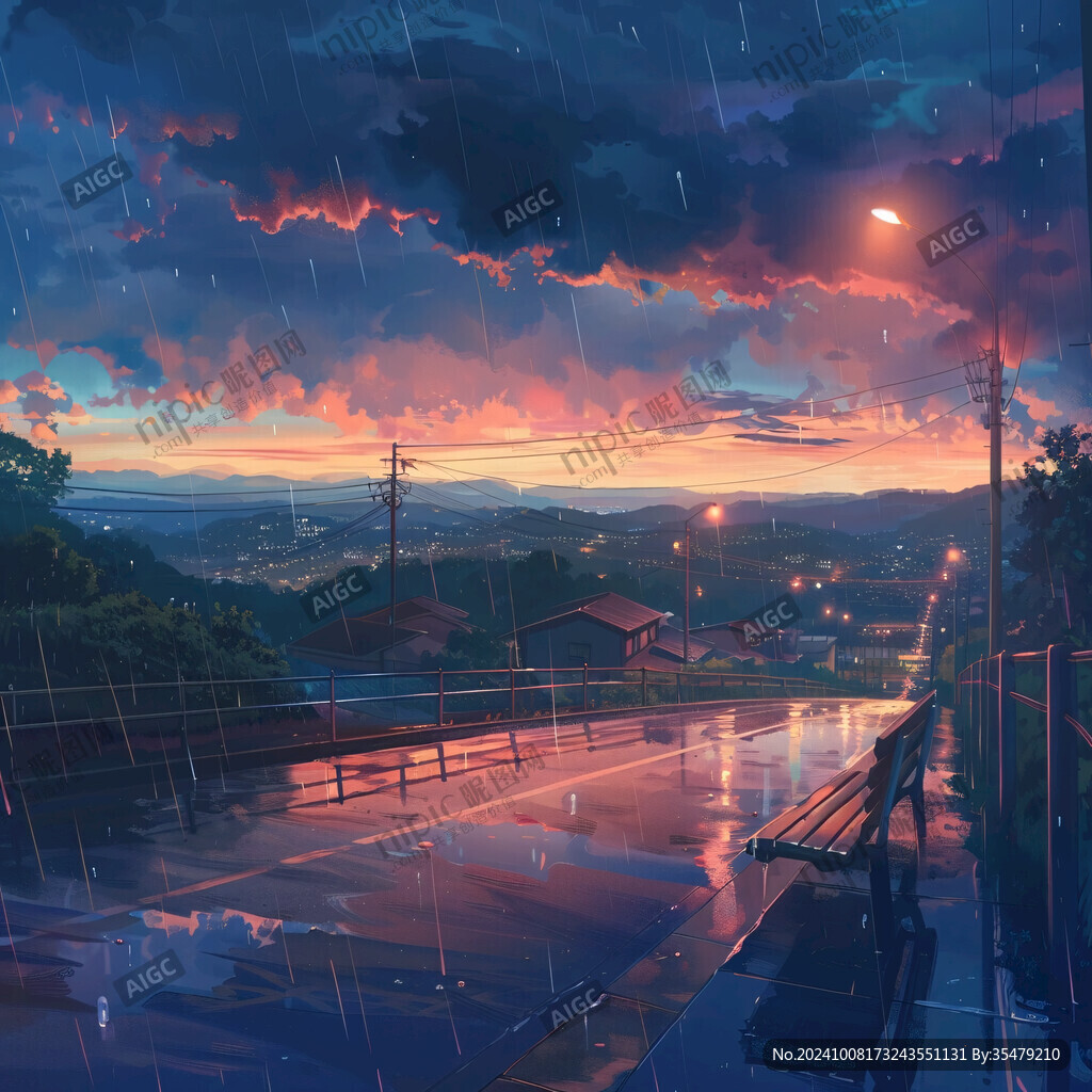 雨后黃昏 靜謐街景