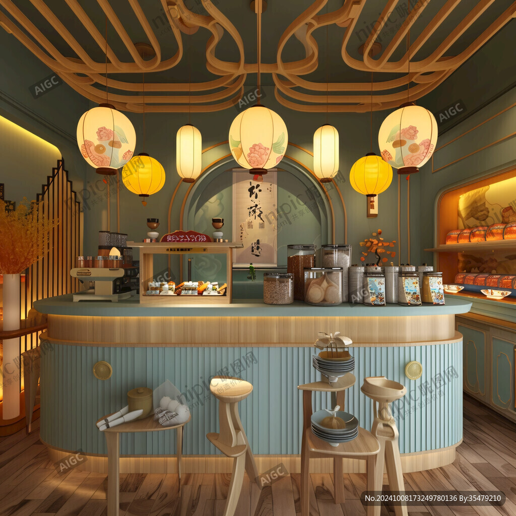 中式復(fù)古茶飲店設(shè)計(jì)