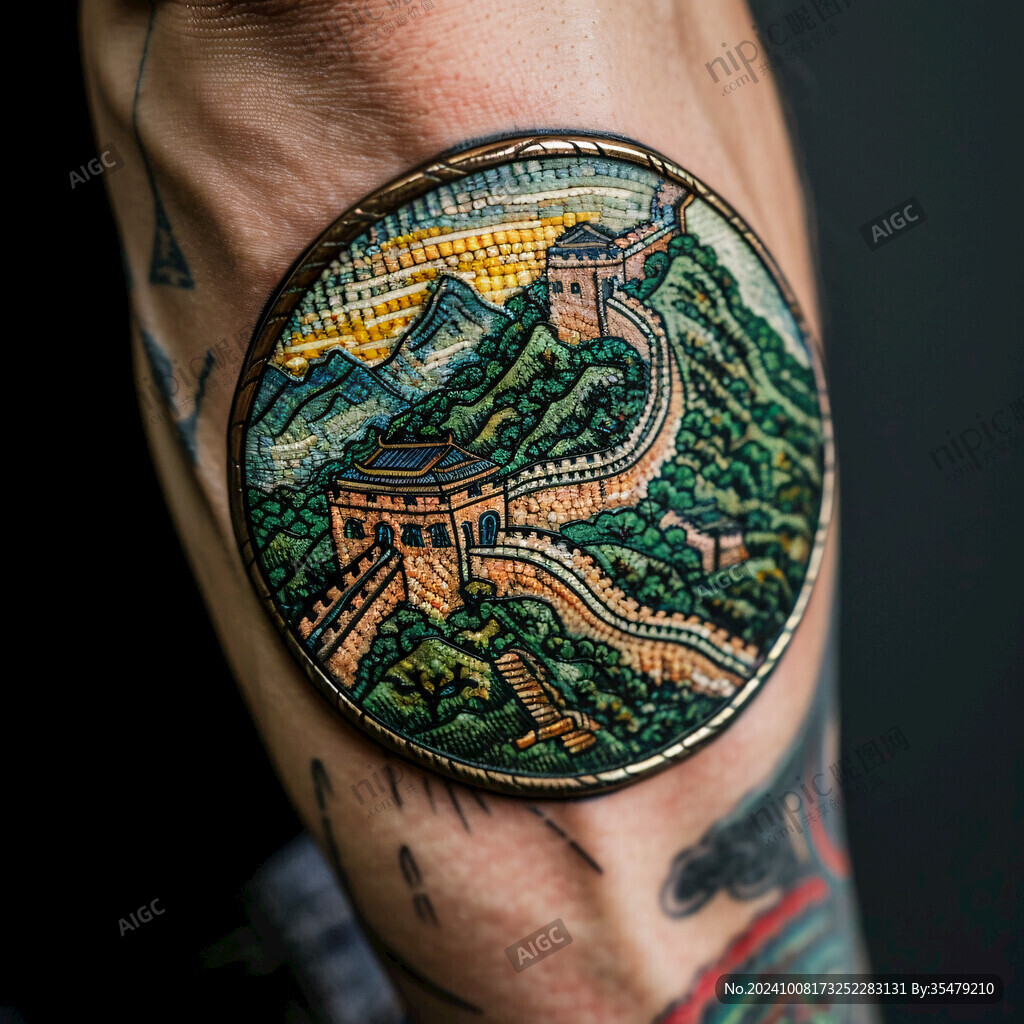 刺青里的長(zhǎng)城風(fēng)景