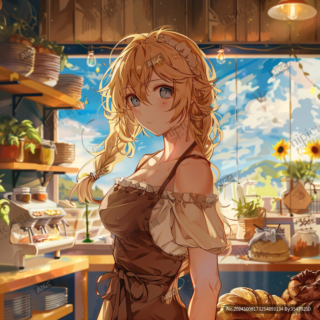 暖陽烘焙屋 少女甜美笑容