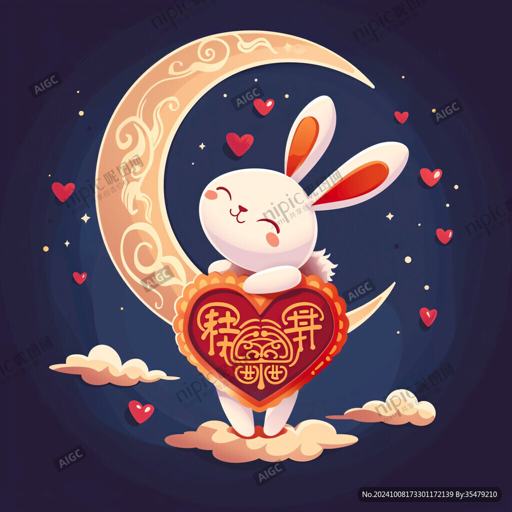 月亮上的玉兔 滿懷祝福