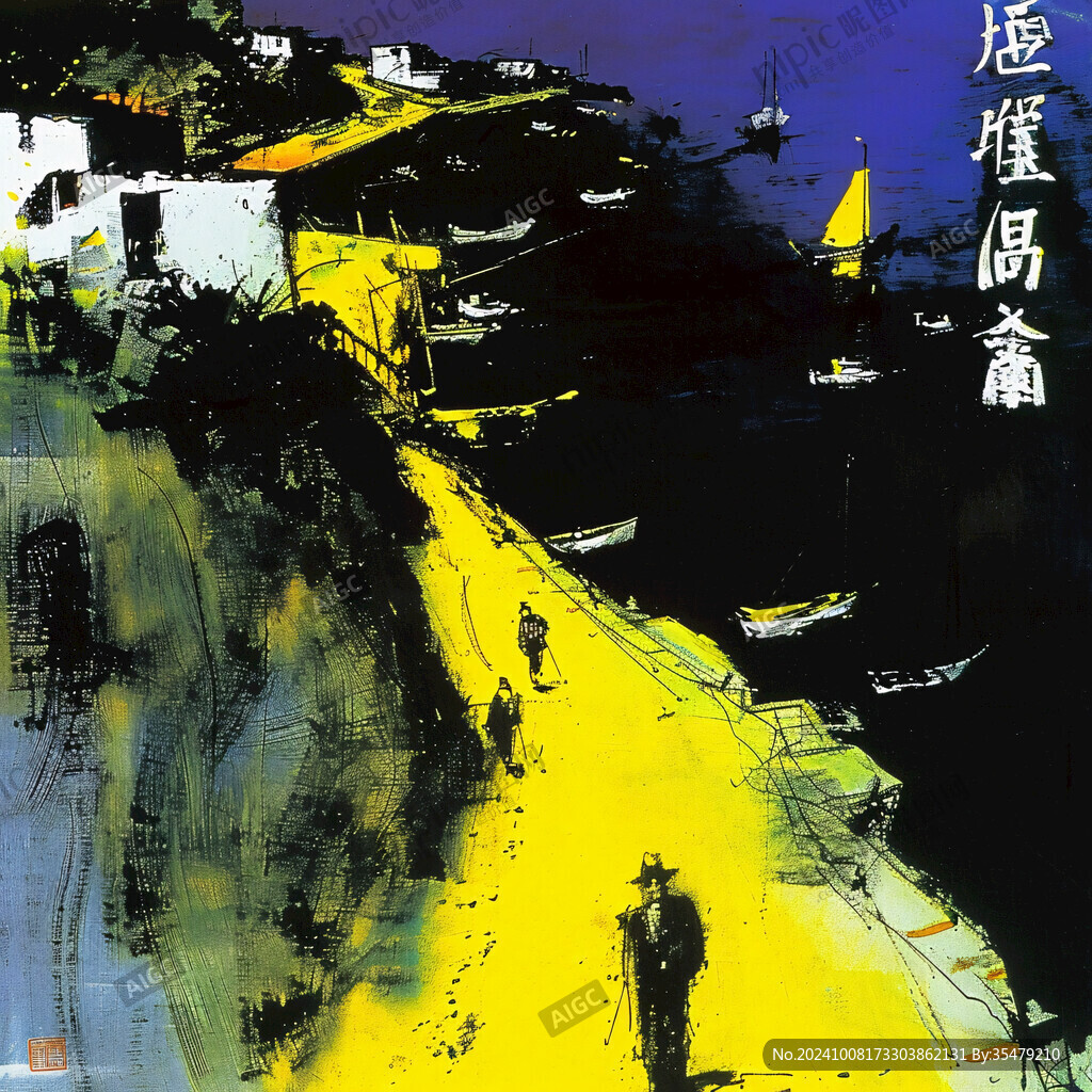 黃昏海邊小路