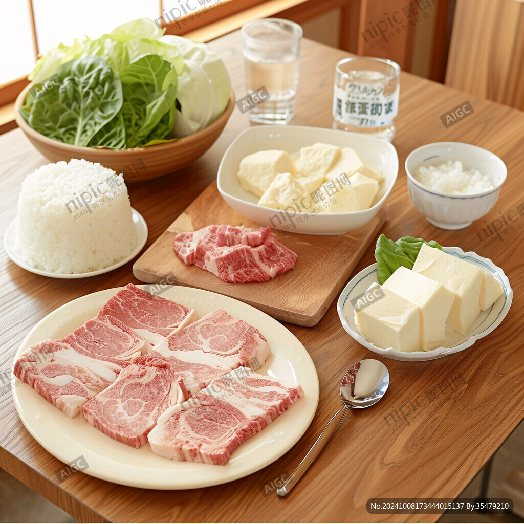日式火鍋食材準備