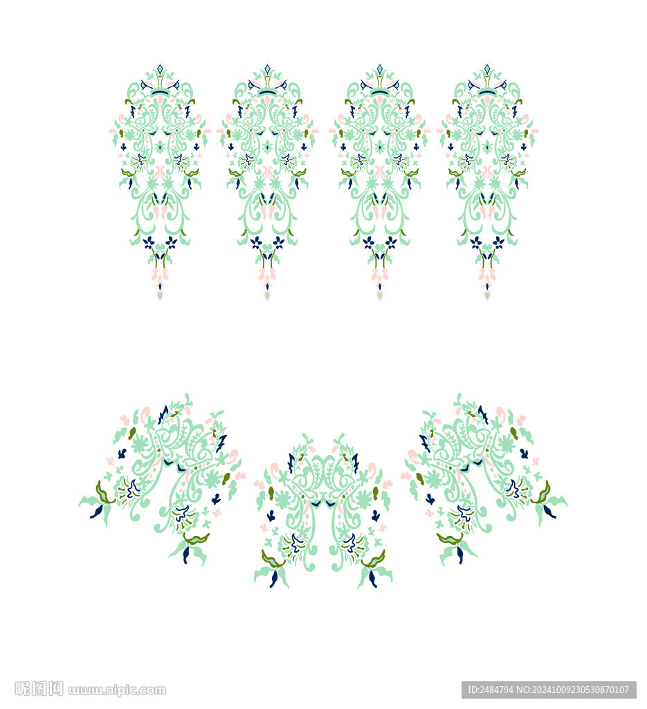 民族風(fēng)手繪花 