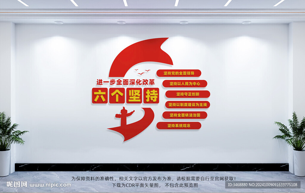 六個(gè)堅(jiān)持黨建文化墻