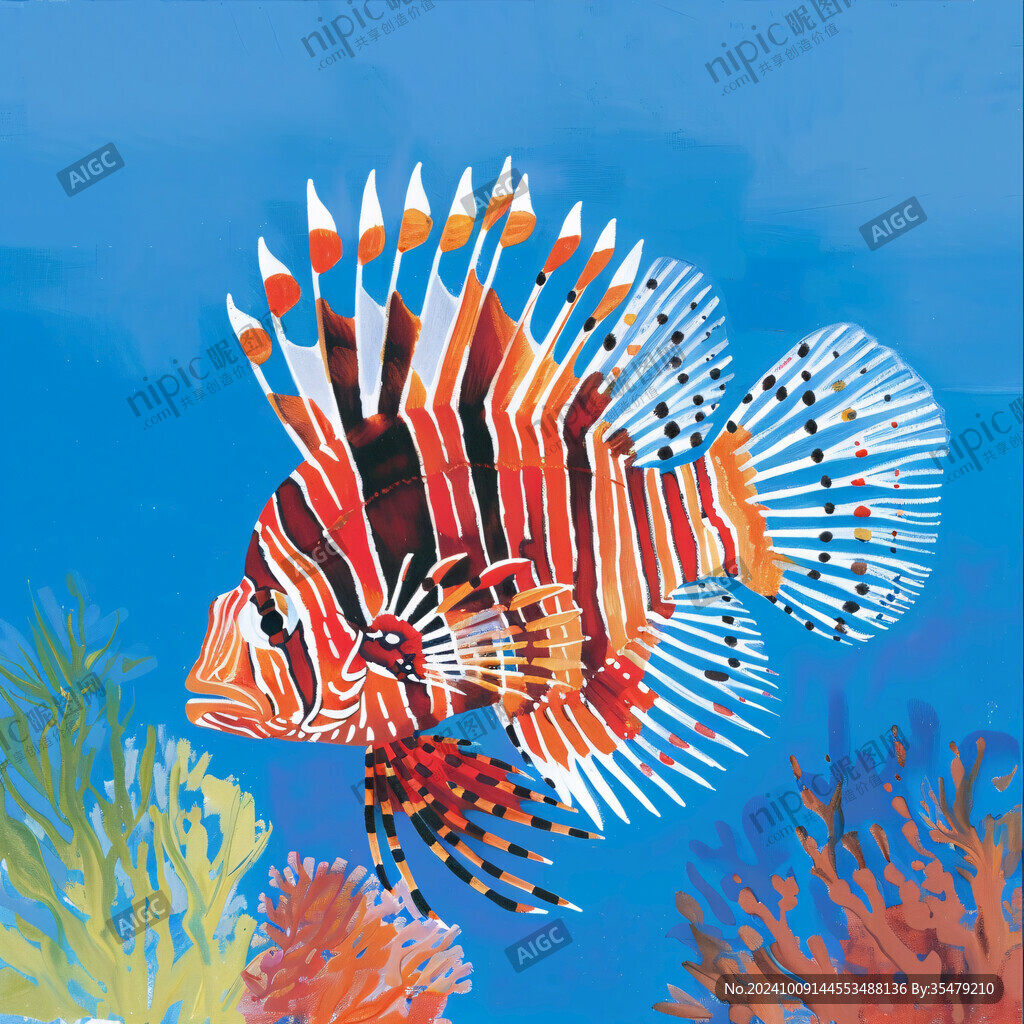 色彩斑斕的獅子魚