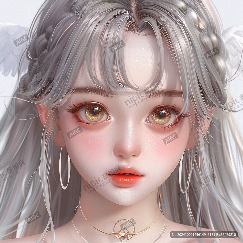 銀發(fā)少女 眼眸如星