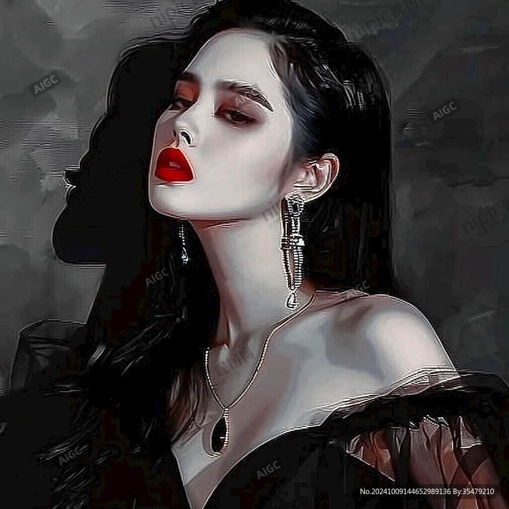 魅惑紅唇 暗夜女王