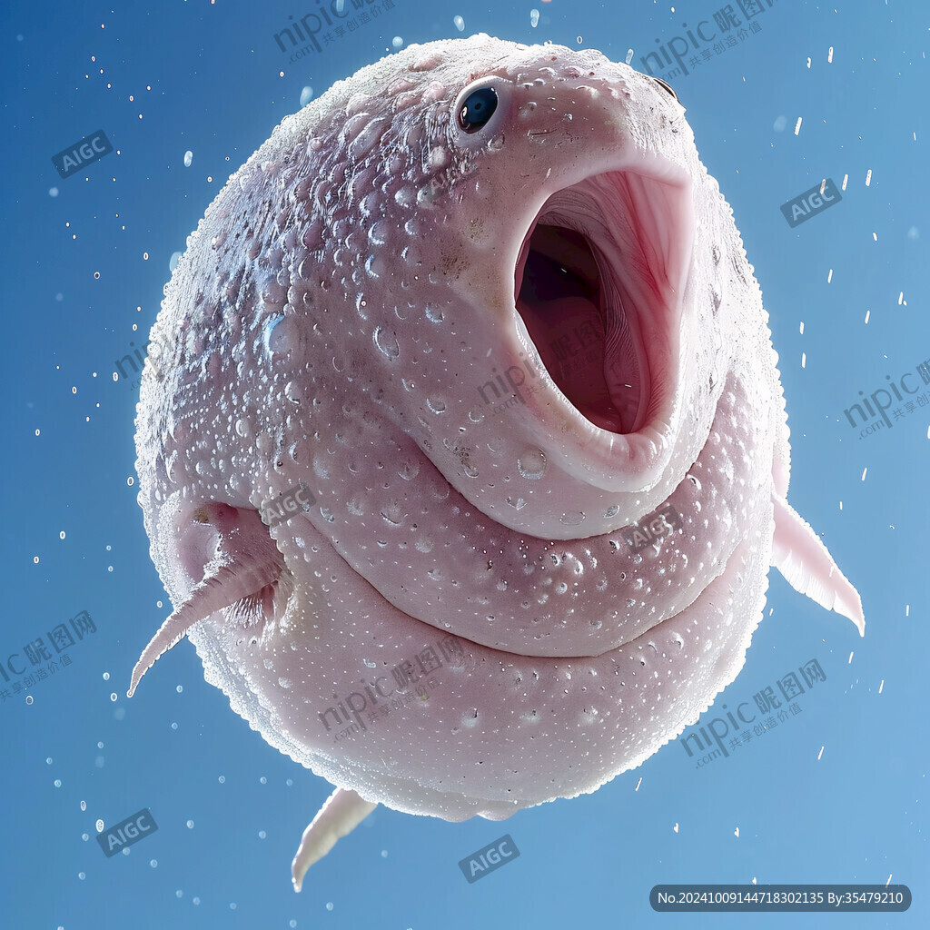 驚呆 圓滾滾的魚兒張大嘴