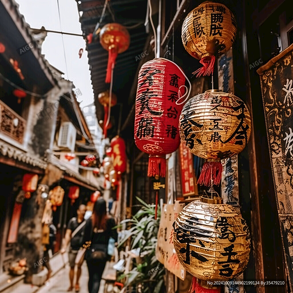 古鎮(zhèn)紅燈籠 濃濃中國風(fēng)