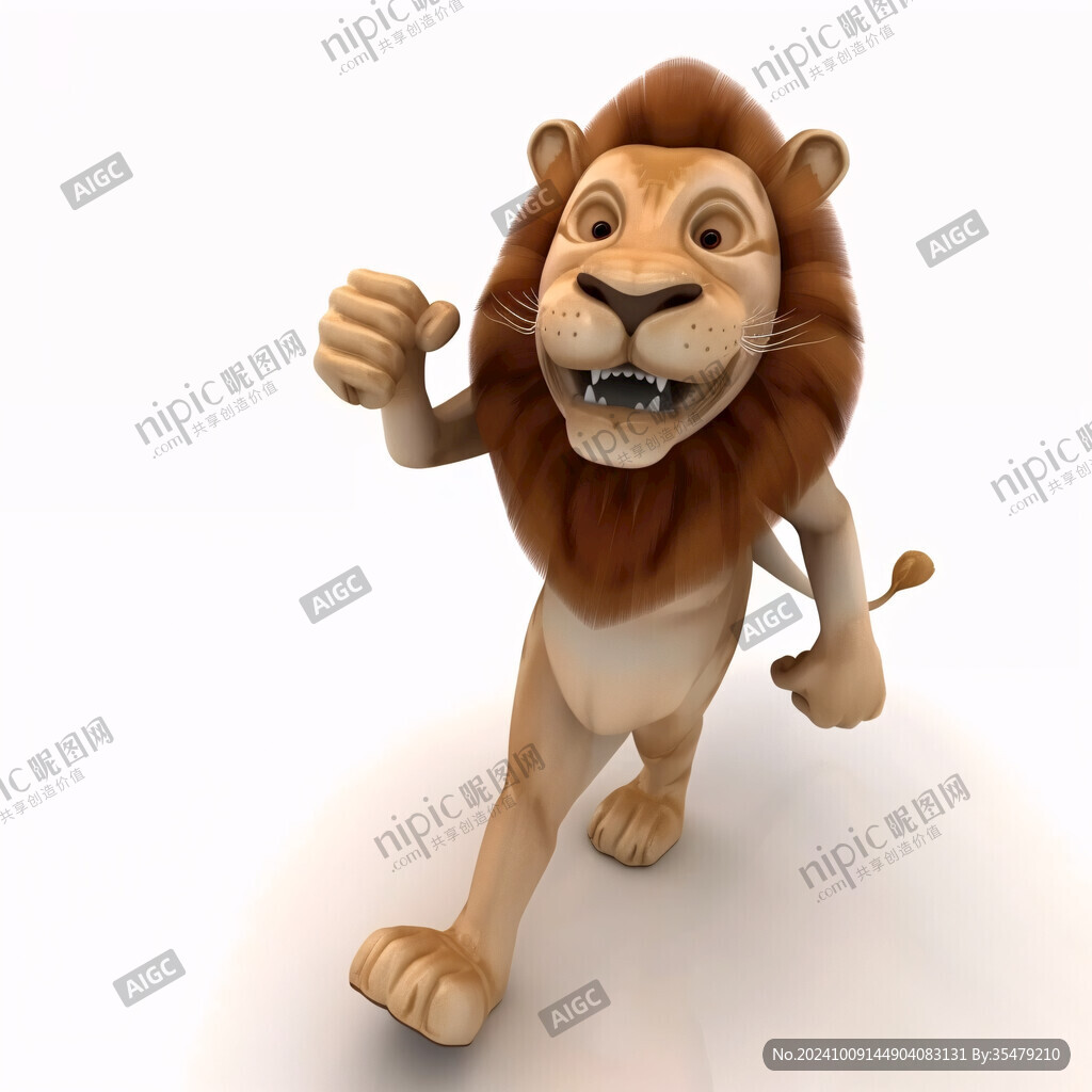 威風(fēng)凜凜的卡通獅子