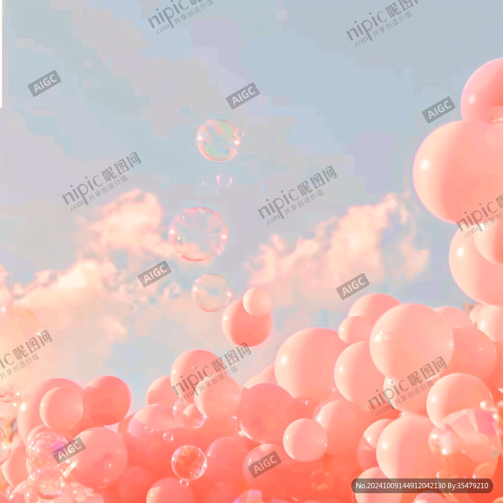 粉色氣球 夢幻天空