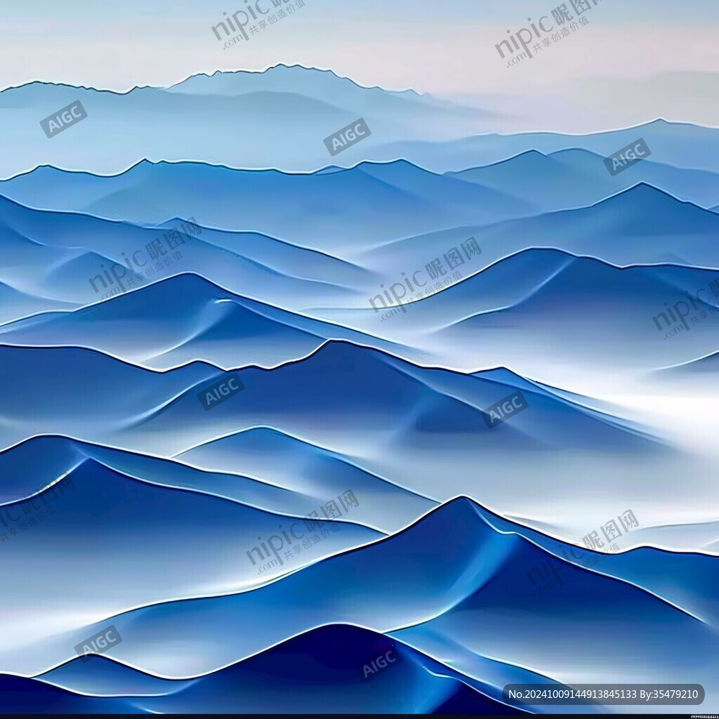 山巒疊嶂 云海縹緲