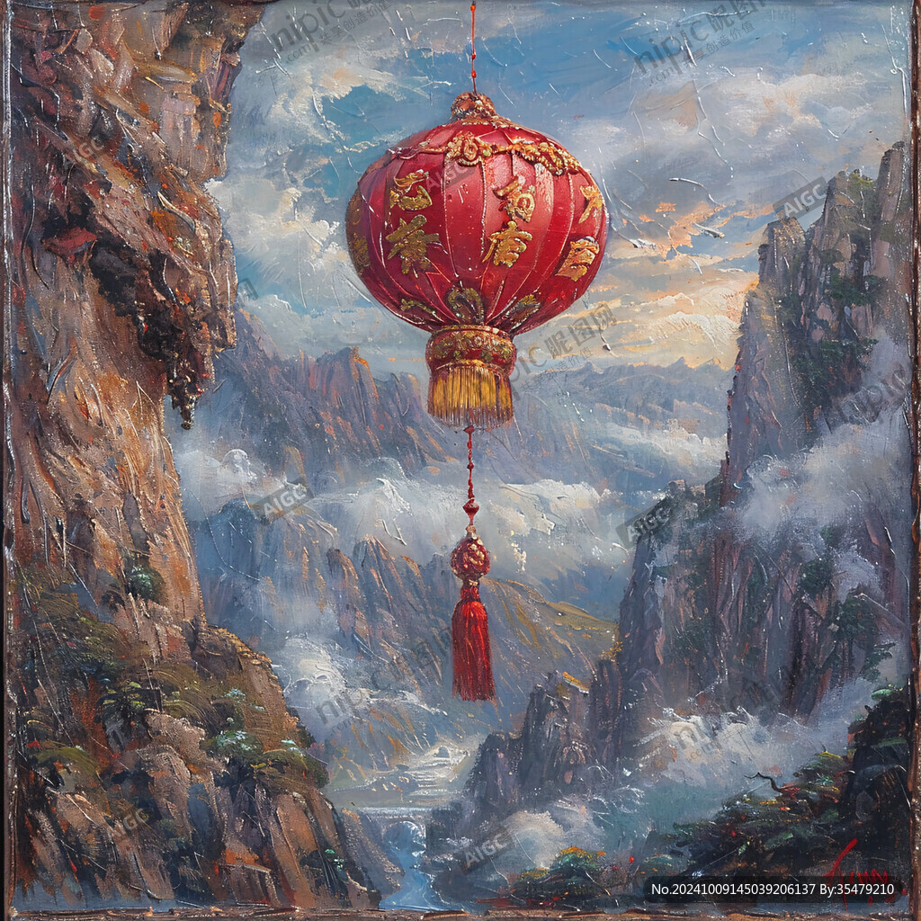 山間紅燈籠 祈福迎新年