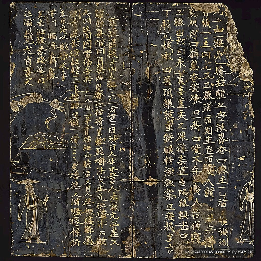 古老的漢代竹簡(jiǎn)