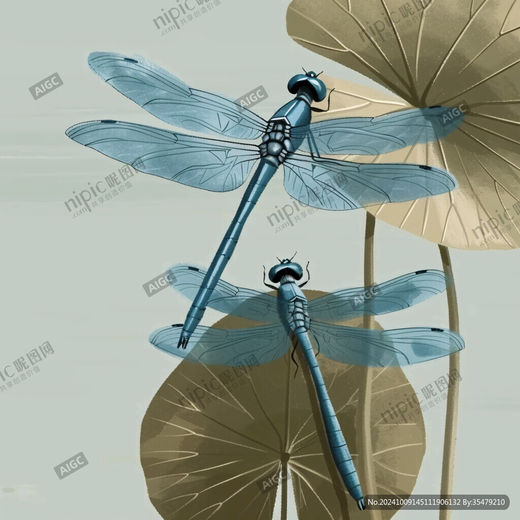 蜻蜓點水 荷葉輕搖