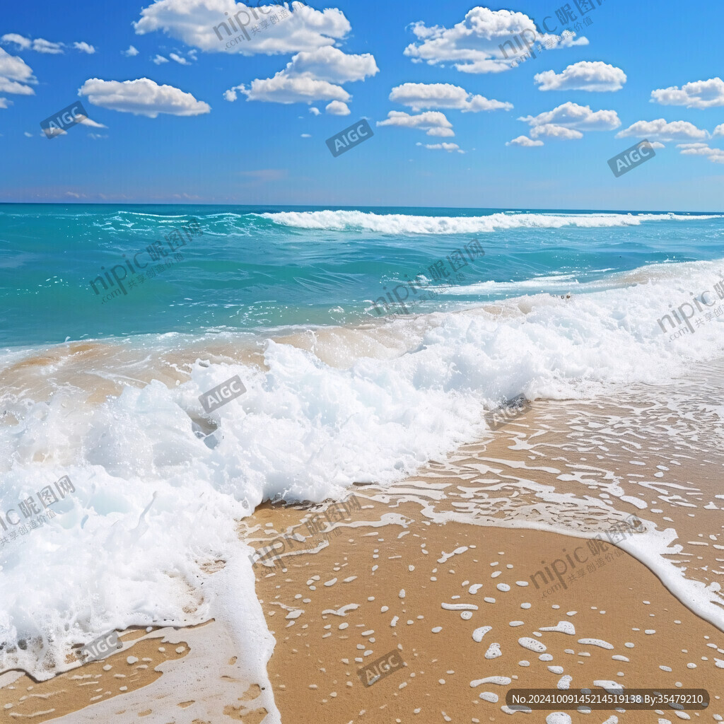 碧海白浪 沙灘美景