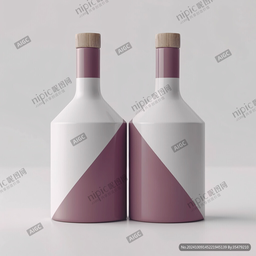 簡約設(shè)計(jì) 兩瓶酒瓶