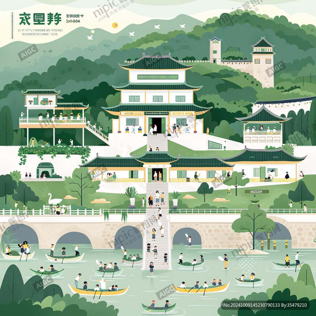 山水畫卷 江南古鎮