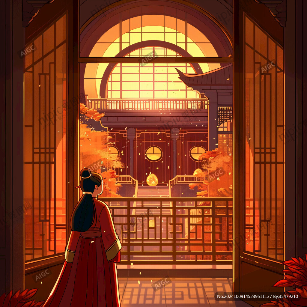 夕陽西下 宮墻深鎖