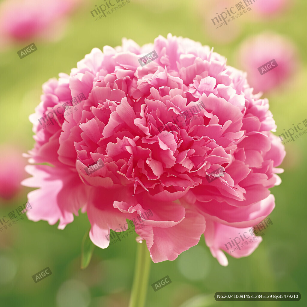 粉紅牡丹 花開盛夏