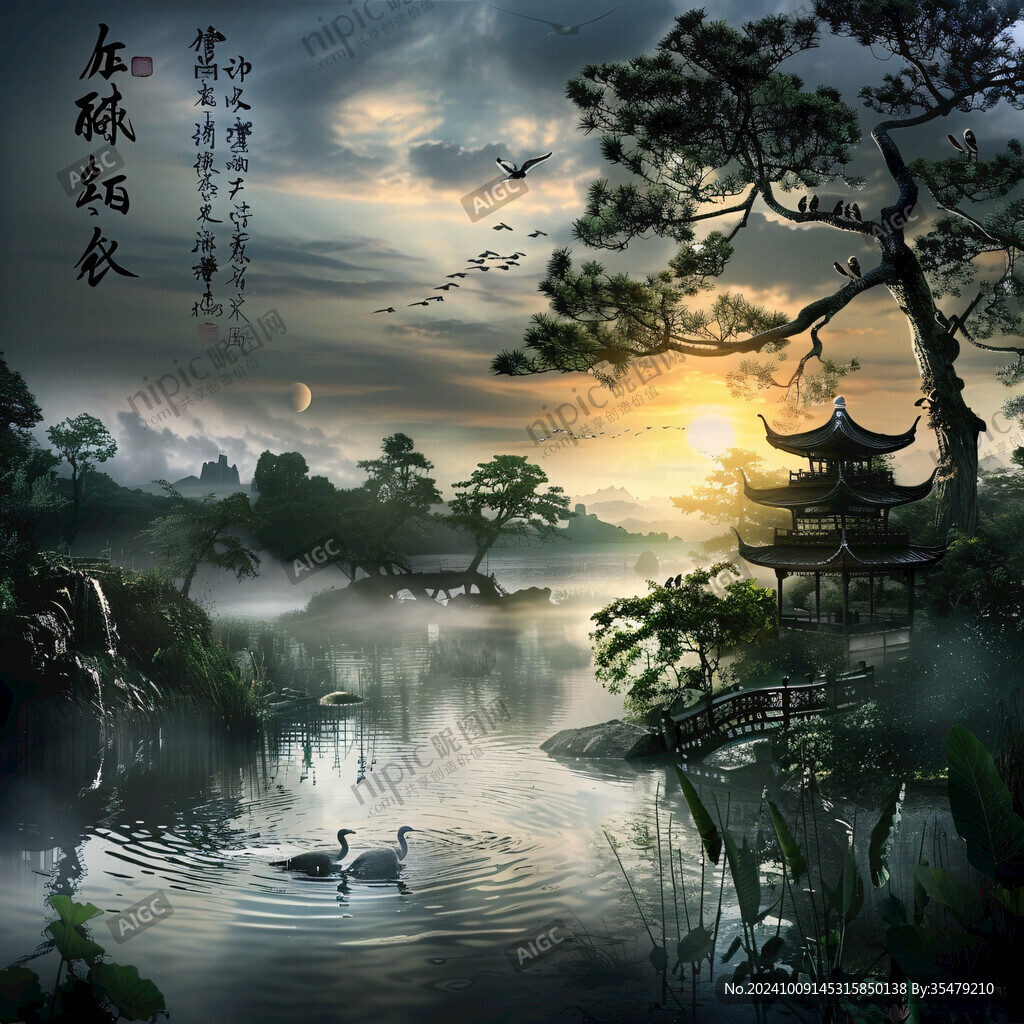 晨曦中的江南古鎮(zhèn)