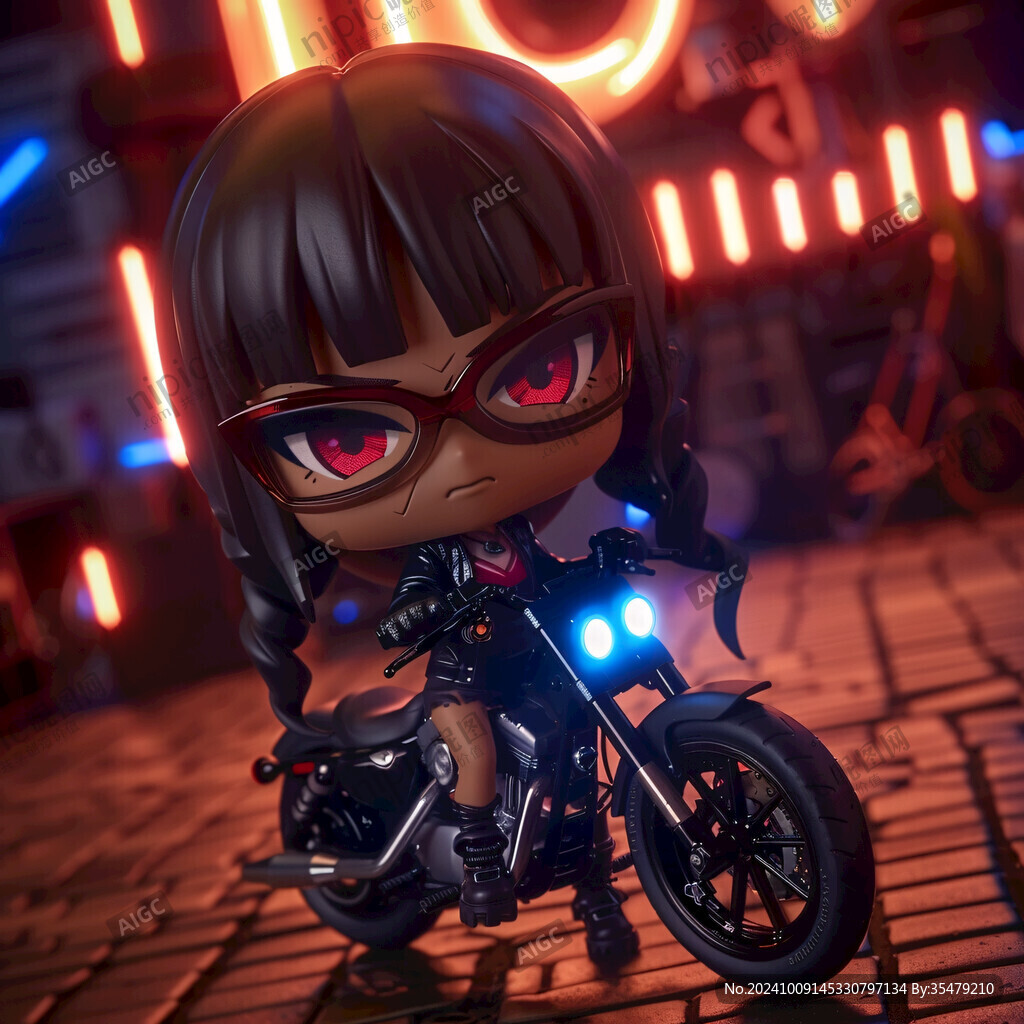 夜色摩托女郎