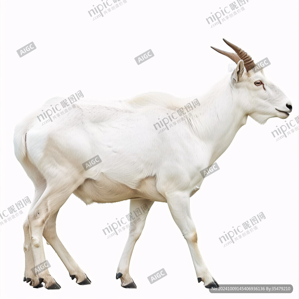 雪白山羊 優(yōu)雅姿態(tài)