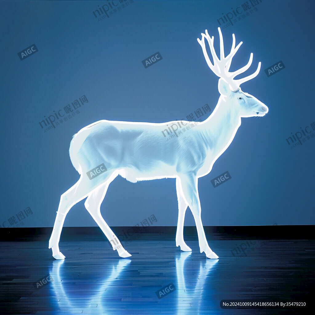 光影鹿 夢幻美