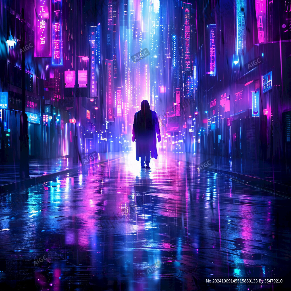 霓虹都市里的孤獨行者