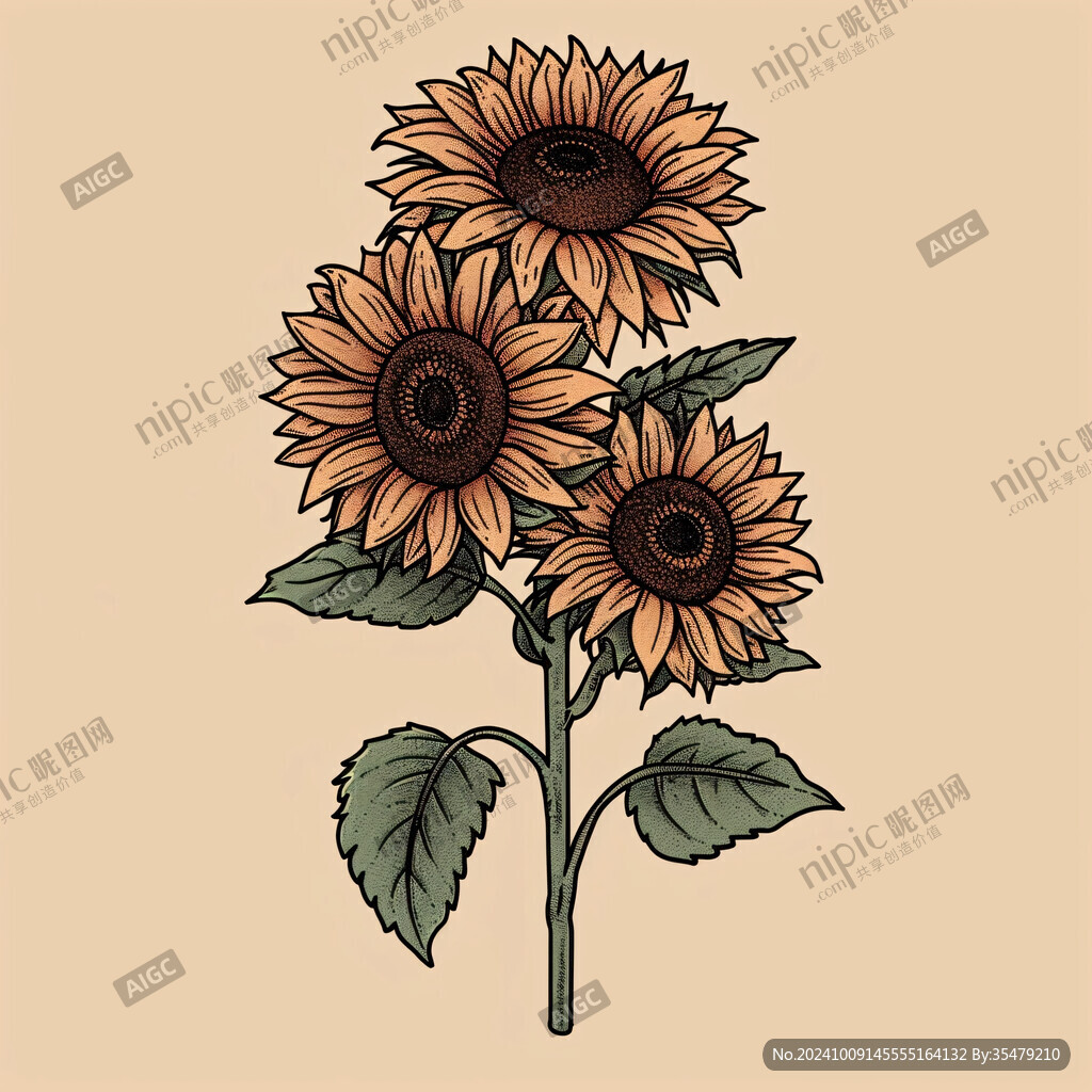 向日葵 溫暖的金色光芒