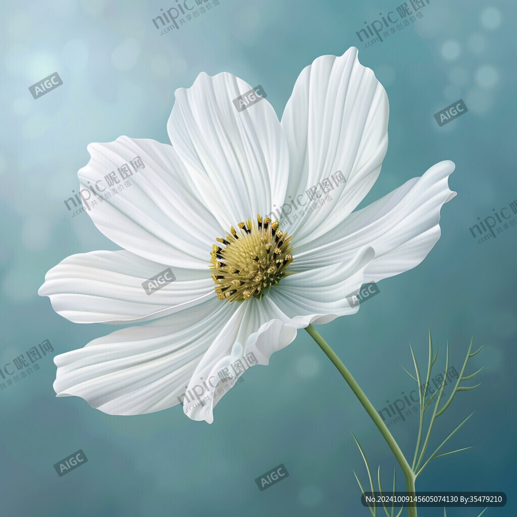 純白花朵 靜謐美好