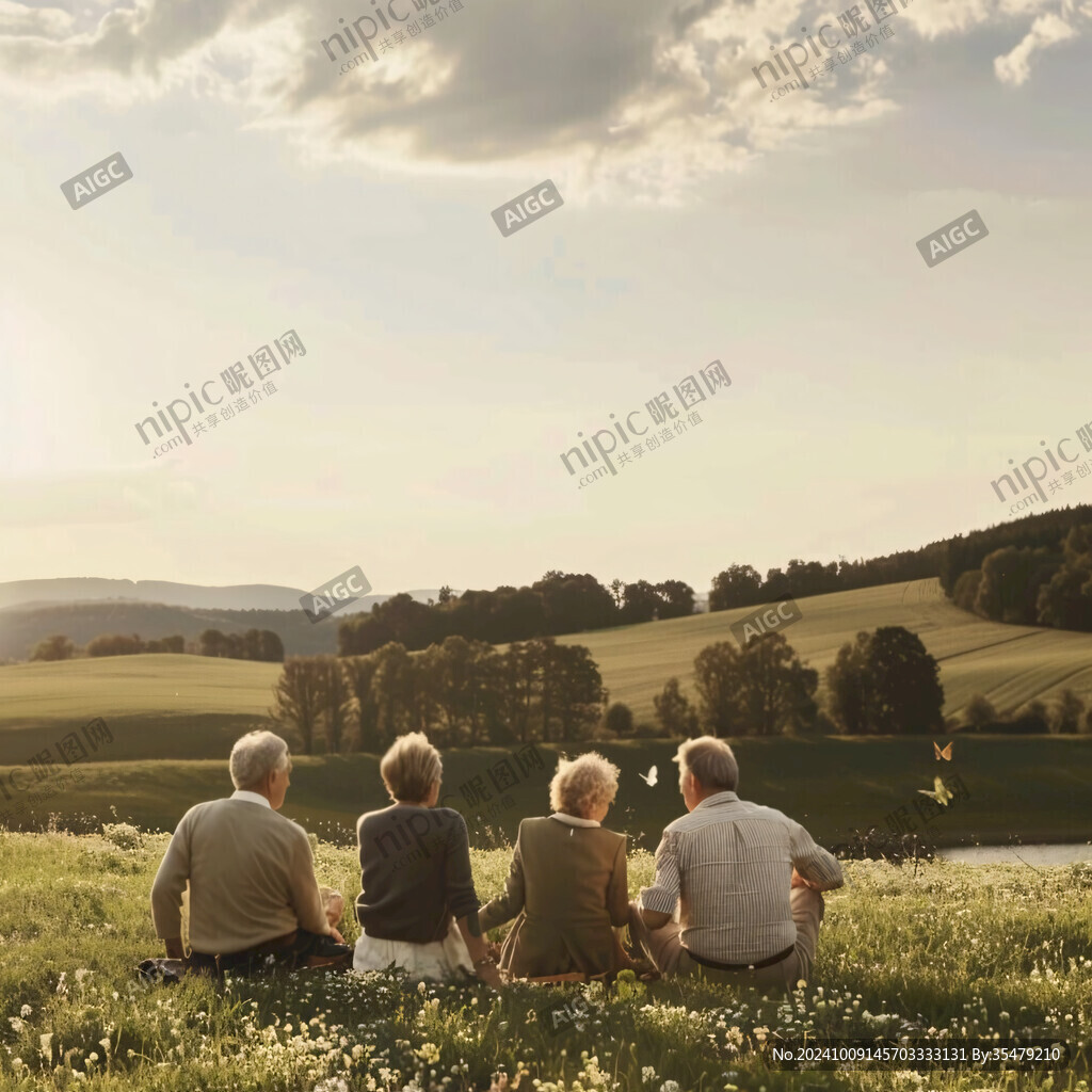夕陽(yáng)下 相伴同行