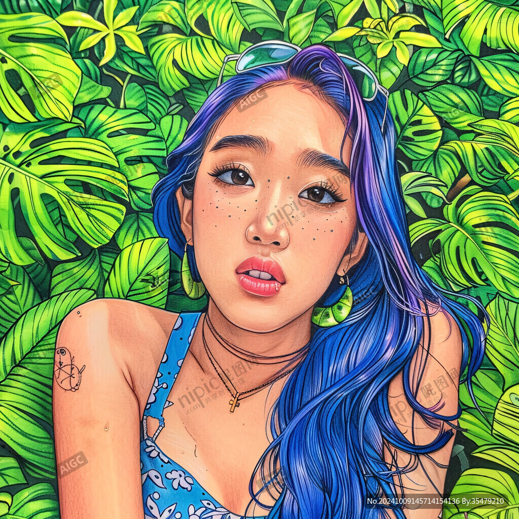 碧海藍(lán)發(fā) 夏日少女