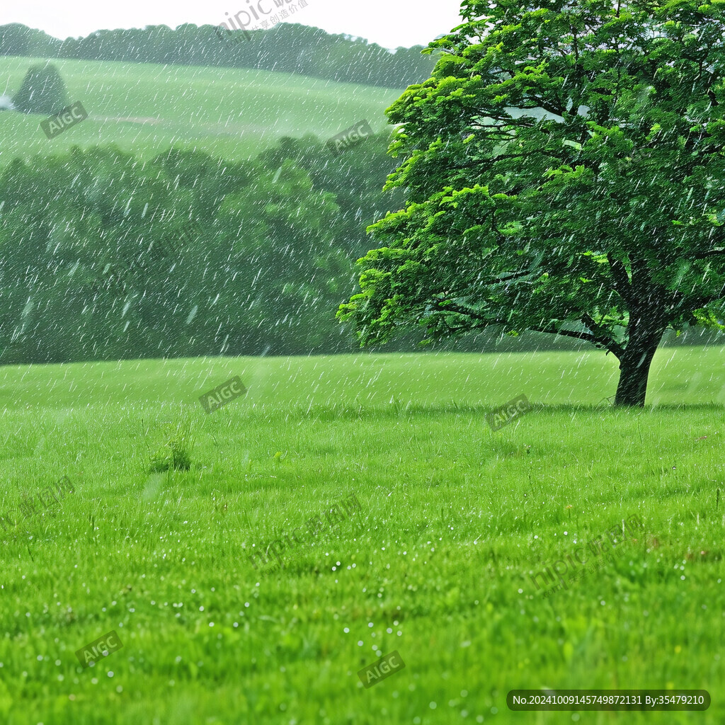 雨后田野 一抹綠意