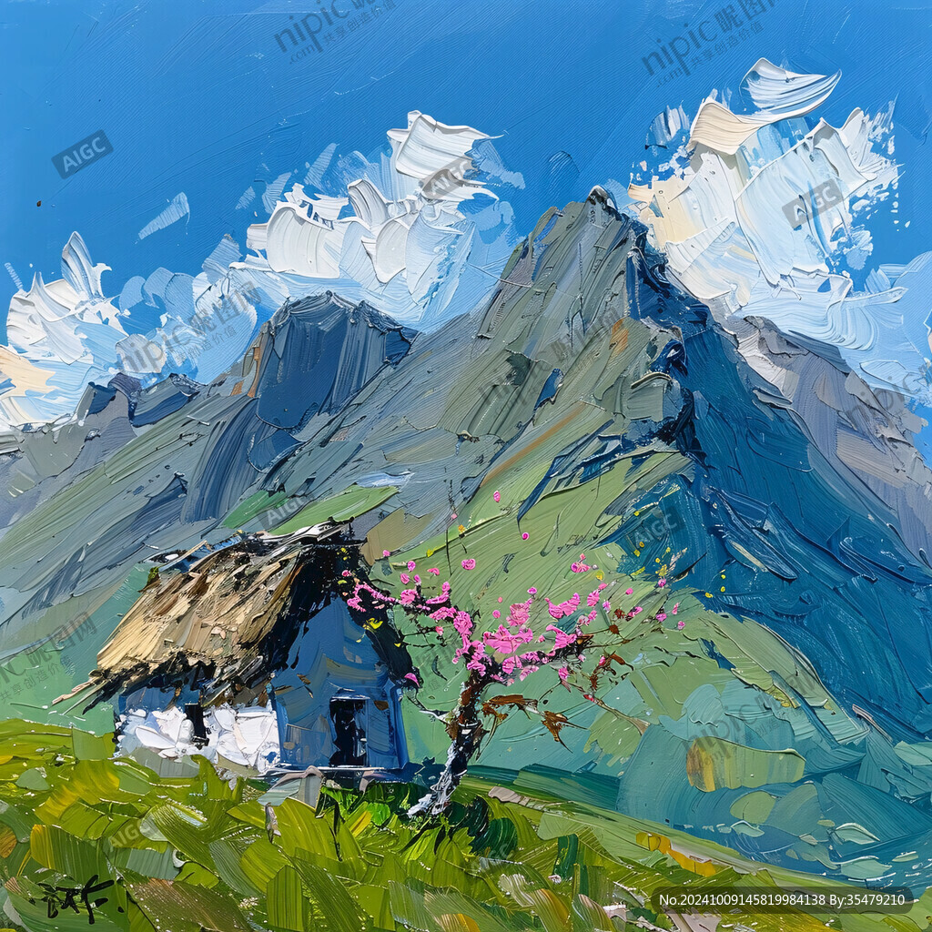 山間小屋 春意盎然