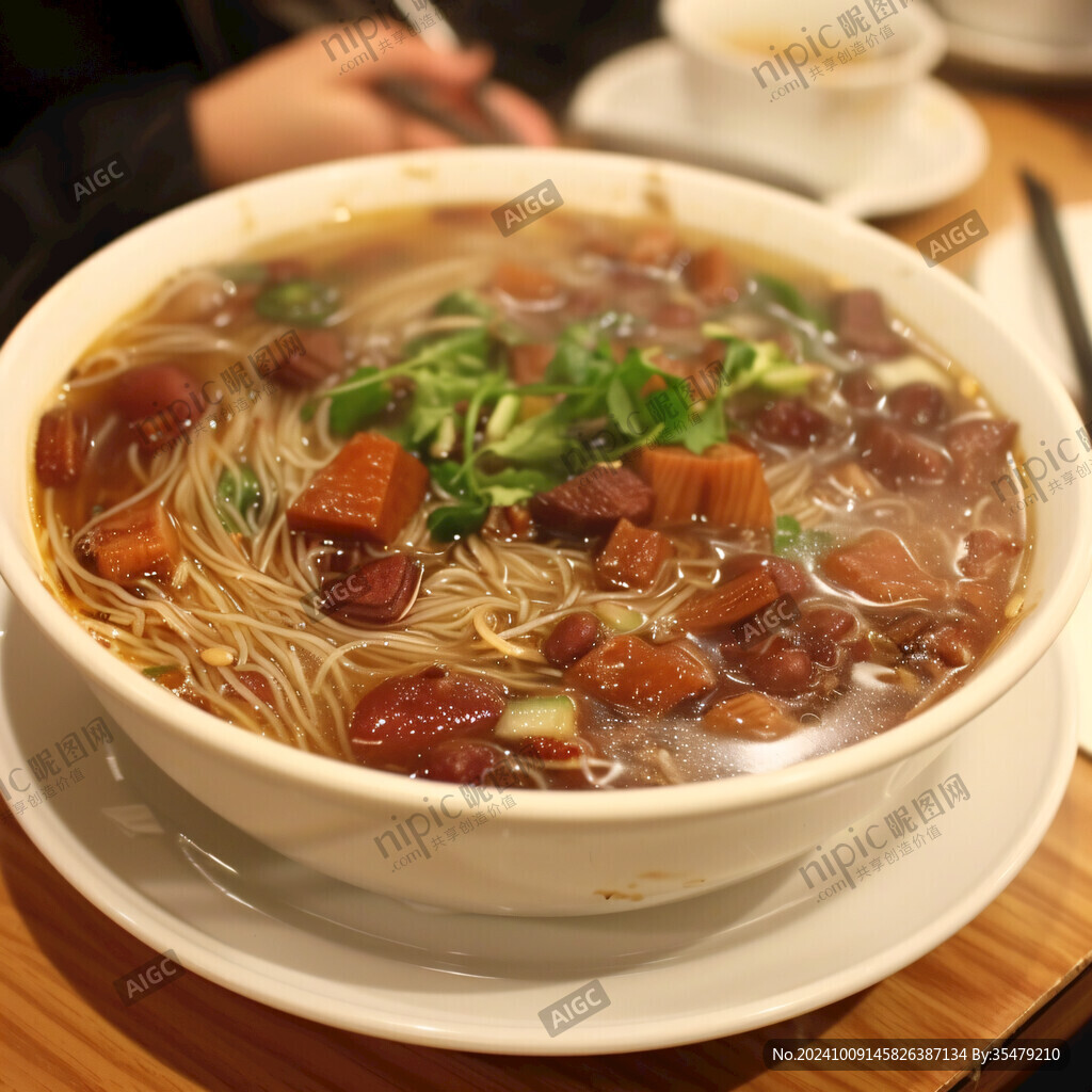 鮮香肉絲米粉湯