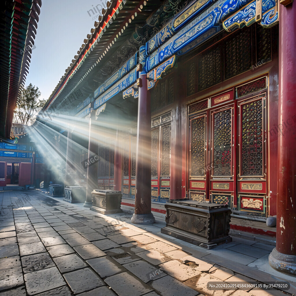 古建晨曦 光影斑駁